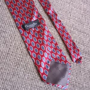 Vintage Christian Dior Ties Burgundy/Blue